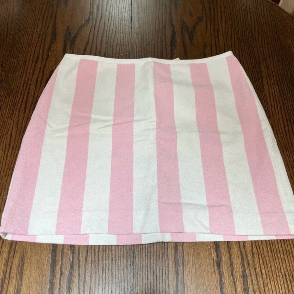 Madewell SET 🩷 Central Tunic In Cara Pink Stripe Button Down Top AND Skirt - Picture 12 of 12